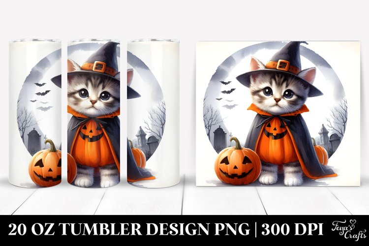 Cute Baby Kitten - Standing, Dressed for Halloween