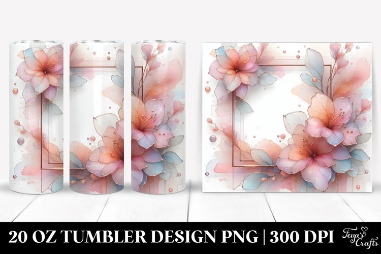 Abstract Pastel Glossy Azalea 20 Oz Tumbler example image 1