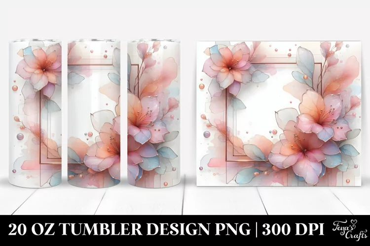 Abstract Pastel Glossy Azalea 20 Oz Tumbler