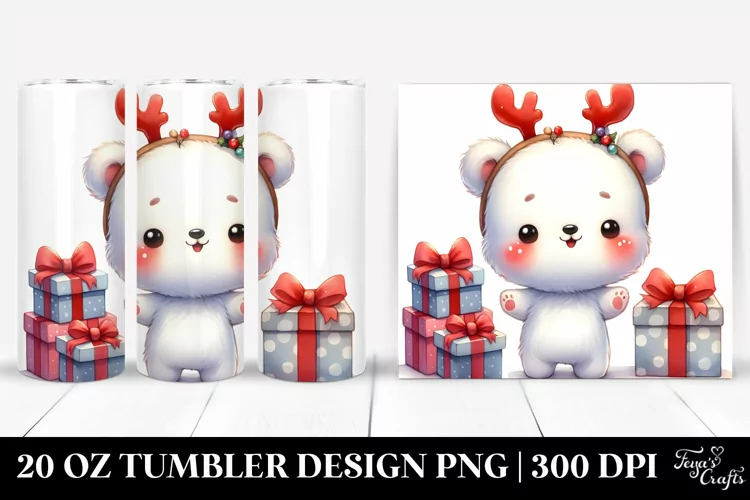 Enthusiastic Baby Polar Bear 20 Oz Tumbler