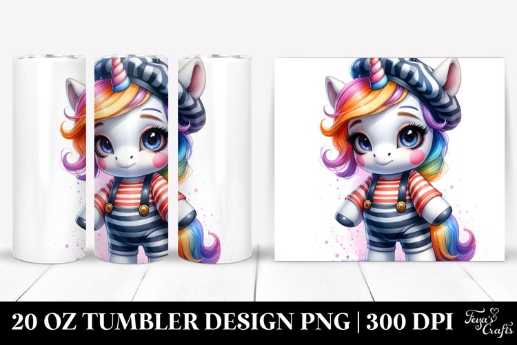 Unicorn 20 oz Tumbler Design