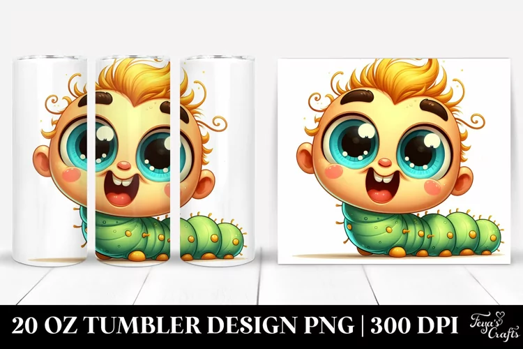 Cute Cartoon Baby Caterpillar Tumbler