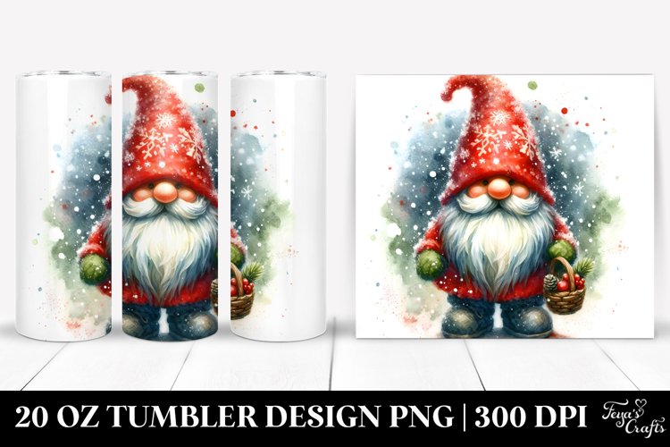Vibrant Christmas Gnome | 20 oz Tumbler