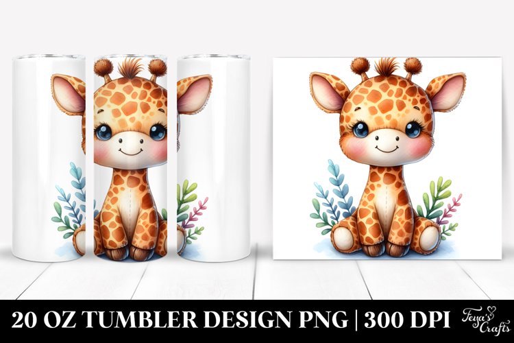 Colorful Giraffe Plush | 20 Oz Tumbler example image 1
