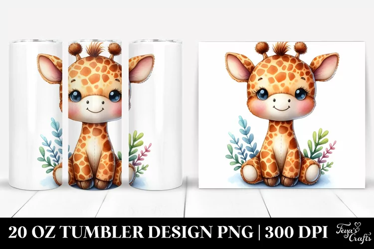 Colorful Giraffe Plush | 20 Oz Tumbler