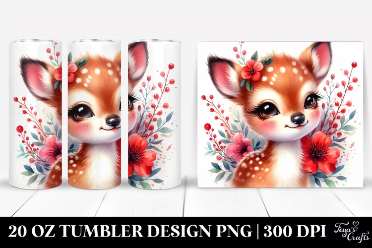 colorful small baby deer, Tumbler