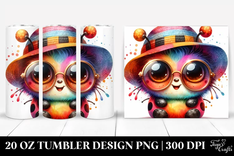 colorful baby ladybug, Tumbler