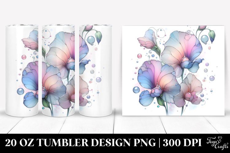 Shiny Sweet Pea Design | 20 oz Tumbler example image 1