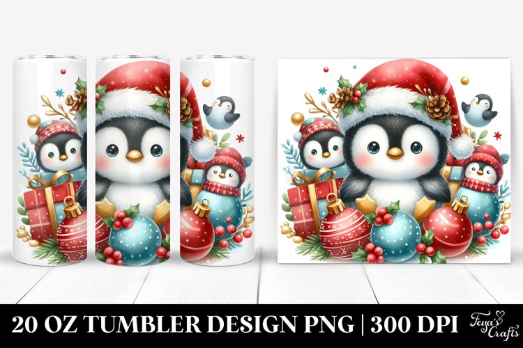 Christmas PNG 20 Oz Tumbler Design example image 1