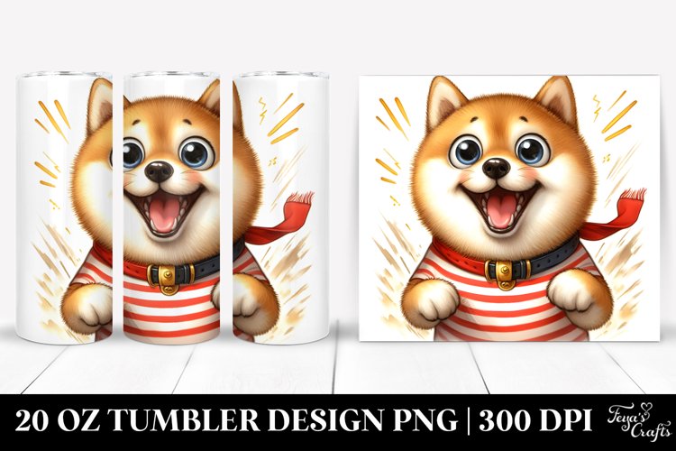 Entertaining Shiba Inu | 20 Oz Tumbler example image 1