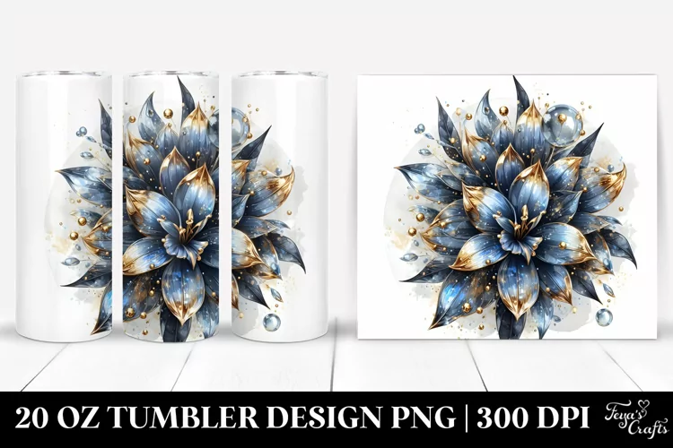 Detailed Shiny Lobelia Tumbler