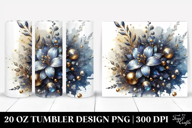 Detailed Shiny Lobelia Tumbler