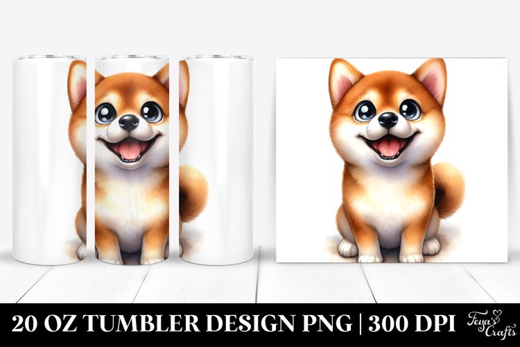 Colorful Shiba Inu Tumbler example image 1