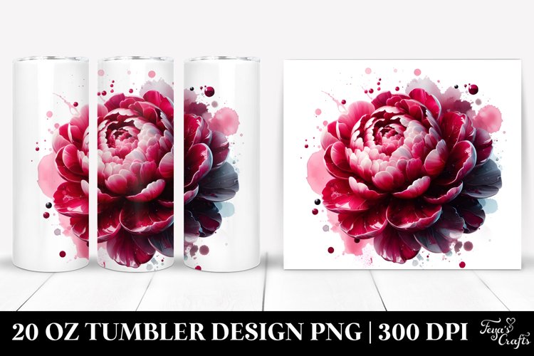 Glossy Peonies | 20 Oz Tumbler