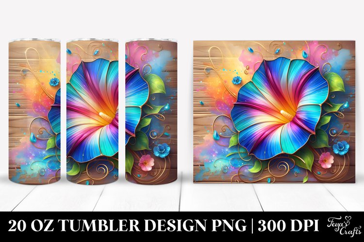 Colorful Morning Glory | 20 Oz Tumbler
