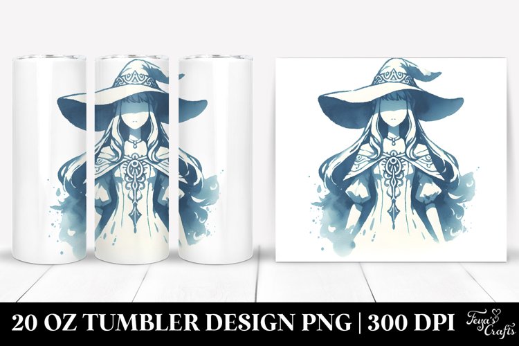 Washed Watercolor Simple Image Sorceress | 20 oz Tumbler