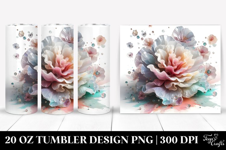 Abstract Pastel Carnation of with Metallic Insertions example image 1