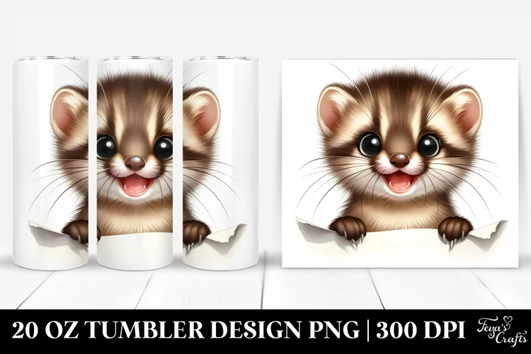 Colorful Marten Peekaboo | 20 Oz Tumbler