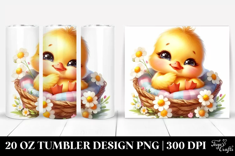 Colorful Baby Duck Cuddling Cradle | 20 Oz Tumbler