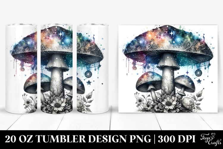 detailed Mystic Celestial Mushroom | 20 oz Tumbler