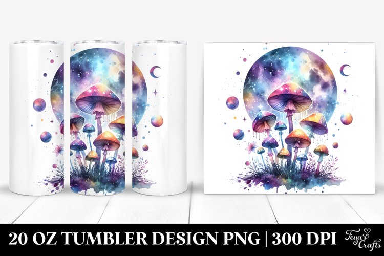 Magical Celestial Mushroom | 20 Oz Tumbler example image 1