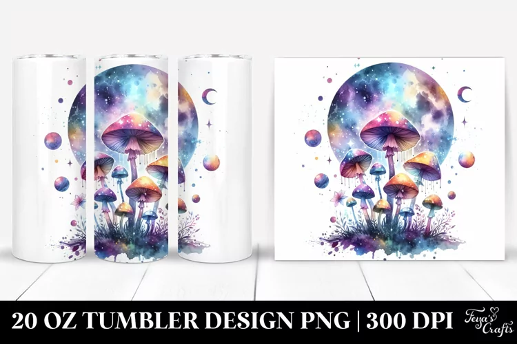 Magical Celestial Mushroom | 20 Oz Tumbler