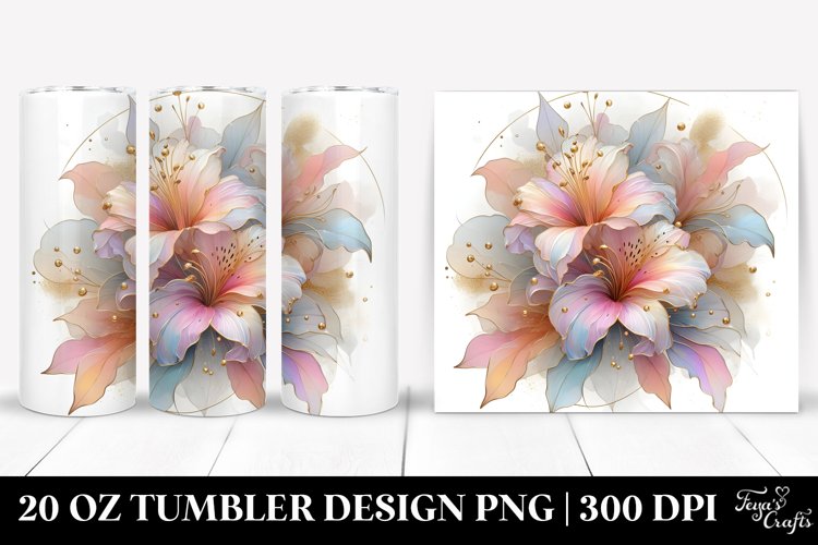Shiny Azalea, Watercolor 20 Oz Tumbler example image 1