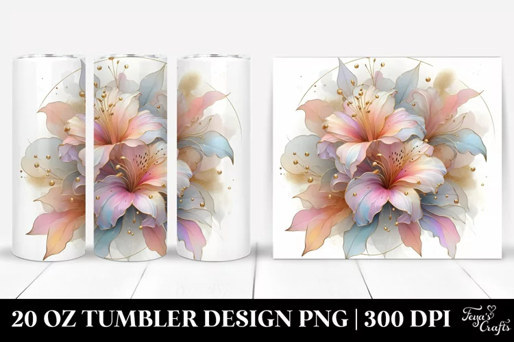 Shiny Azalea, Watercolor 20 Oz Tumbler