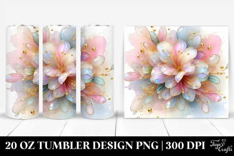Abstract Pastel Azalea of with Golden Insertions