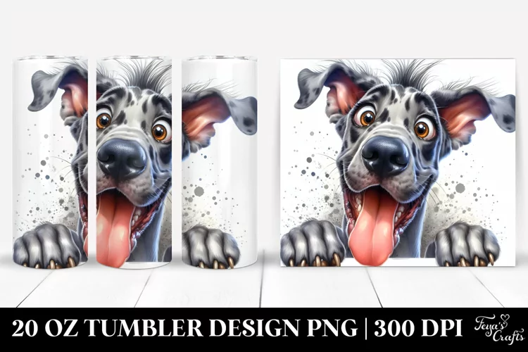 Colorful Funny Great Dane | 20 Oz Tumbler