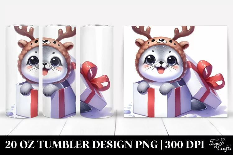 Expressive Seal with Enthusiastic Face 20 Oz Tumbler