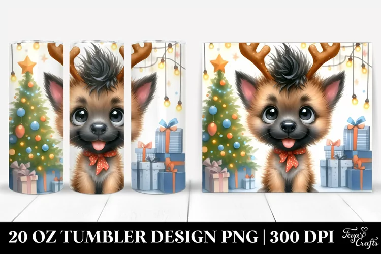 Vibrant Malinois with Crazy Haircut 20 Oz Tumbler