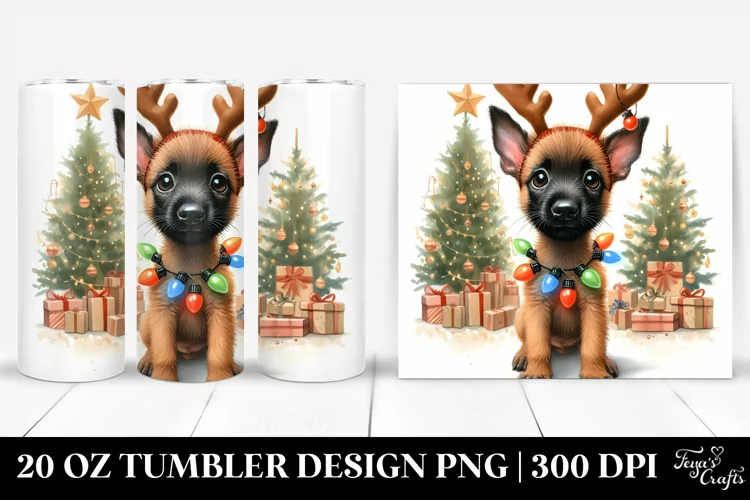Vibrant Malinois with Crazy Haircut 20 Oz Tumbler