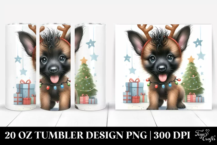 Vibrant Malinois with Crazy Haircut 20 Oz Tumbler