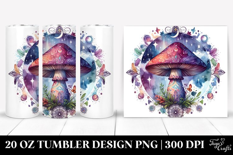 Magical Celestial Mushroom in Vibrant Colors, Transparent 20