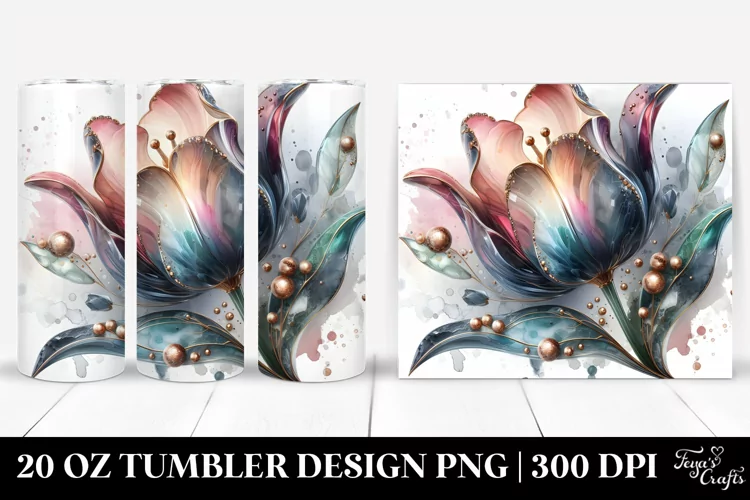 Glossy Tulip Tumbler