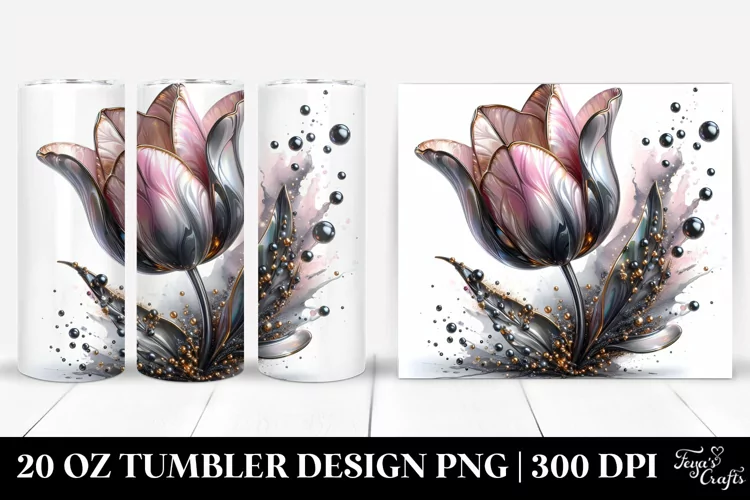 Glossy Tulip Tumbler