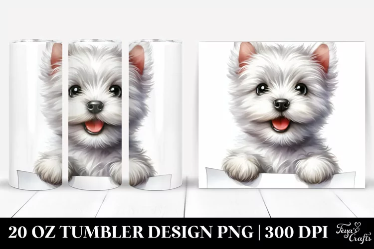 Watercolor West Highland White Terrier Tumbler