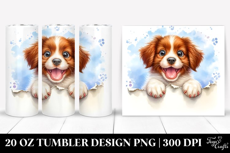 Watercolor Brittany Tumbler example image 1