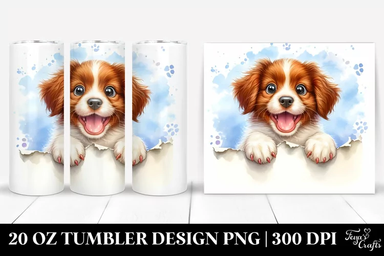 Watercolor Brittany Tumbler