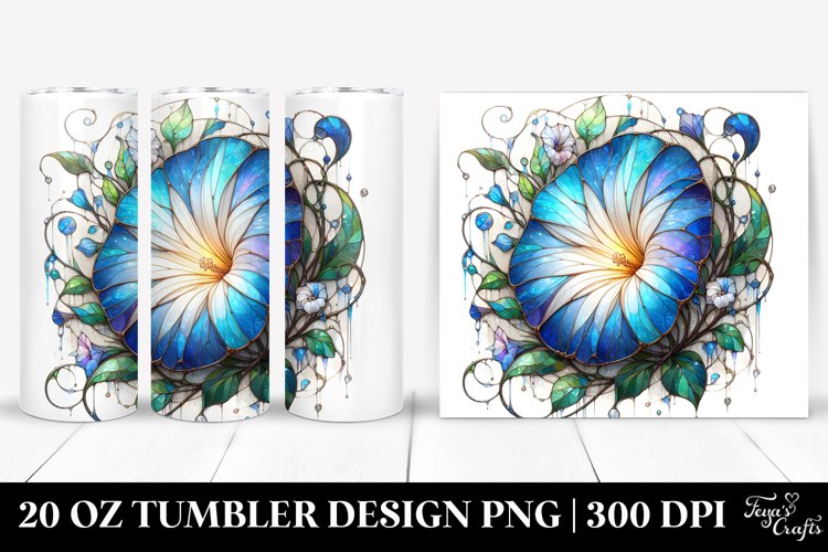 Stained Morning Glory Tumbler example image 1