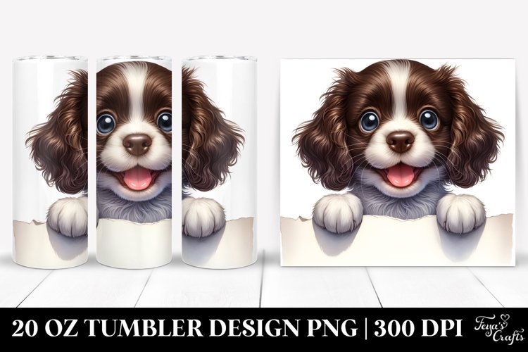 Cute Springer Spaniel Tumbler example image 1