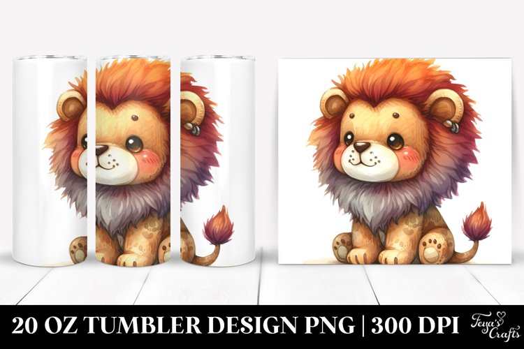 Colorful Plush Lion Tumbler example image 1