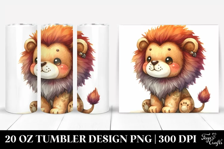 Colorful Plush Lion Tumbler
