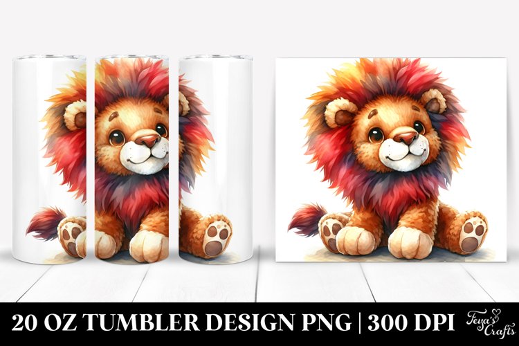 Colorful Plush Lion Tumbler example image 1
