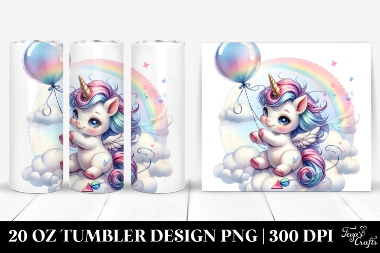 Cute Baby Unicorn Twirling in a Bubble | 20 Oz Tumbler
