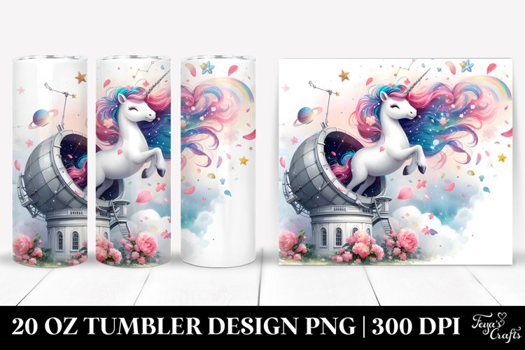 Unicorn Tumbling Spring Petals | 20 Oz Tumbler example image 1