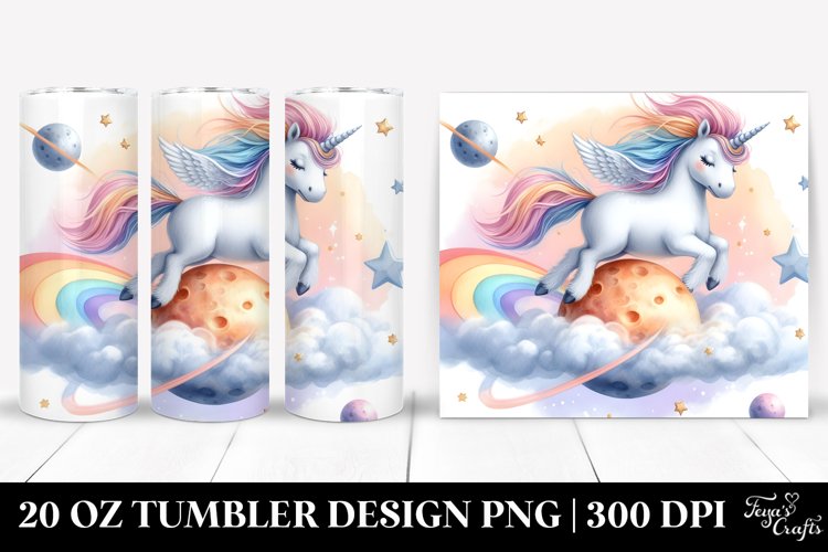 Riding Unicorn Comet Island | 20 Oz Tumbler example image 1