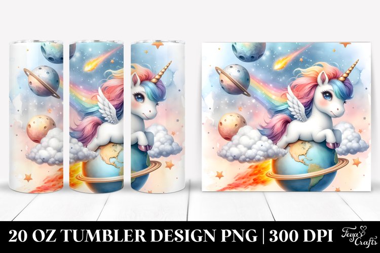 Riding Unicorn Comet Island | 20 Oz Tumbler example image 1