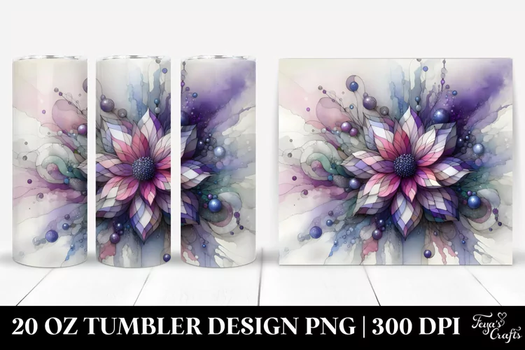 Abstract Stained Artwork, Transparent 20 Oz Tumbler
